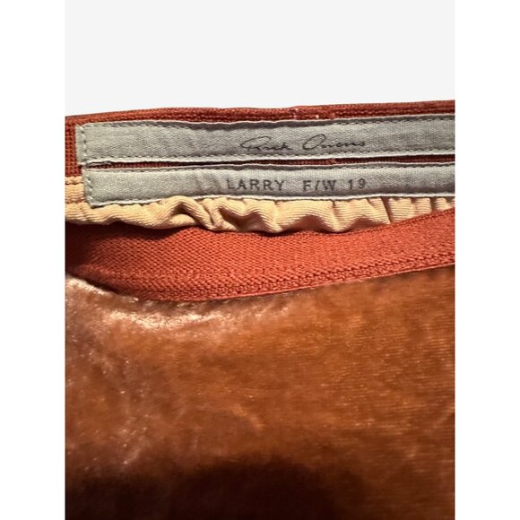 Rick Owens Larry F/W 19 Burnt Pink Velvet Dirt Skirt w Thigh Slits Made in Italy - Picture 6 of 13